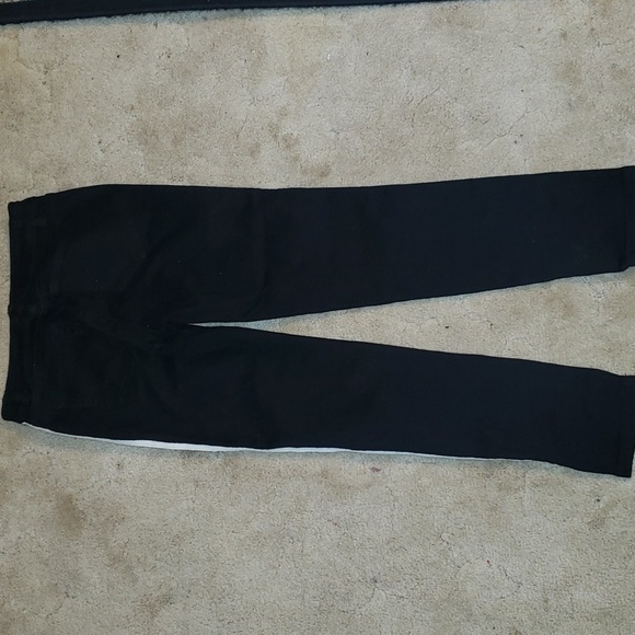 The Style Between Us black stretch denim with bias stripes - Picture 2 of 7